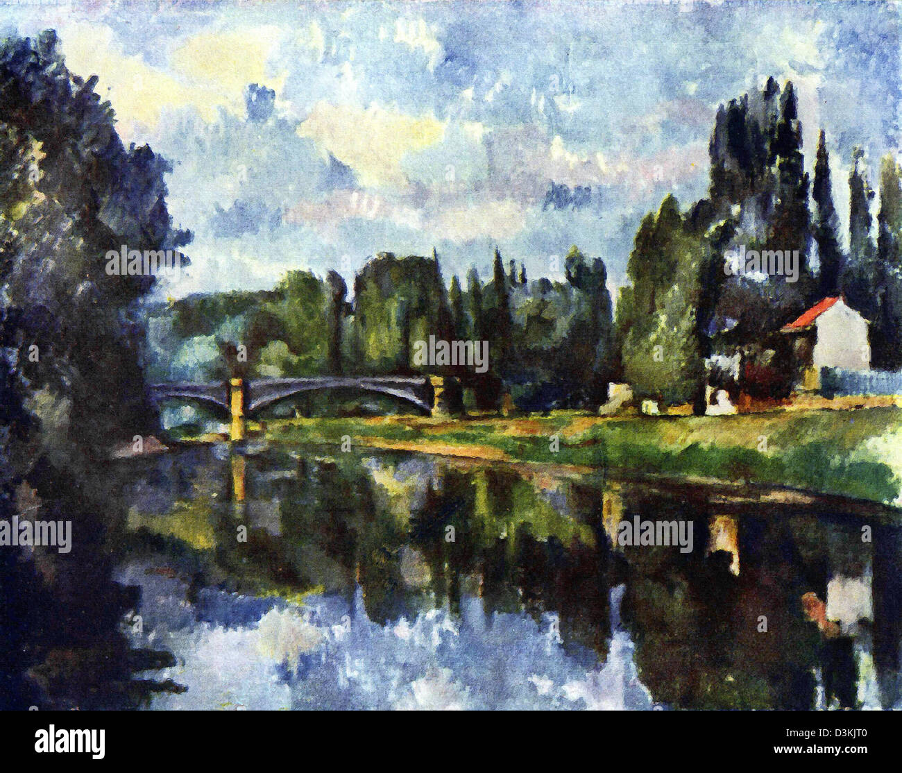 Paul Cezanne, Ufer der Marne 1888 – 1890-Öl auf Leinwand. Puschkin-Museum, Moskau Stockfoto