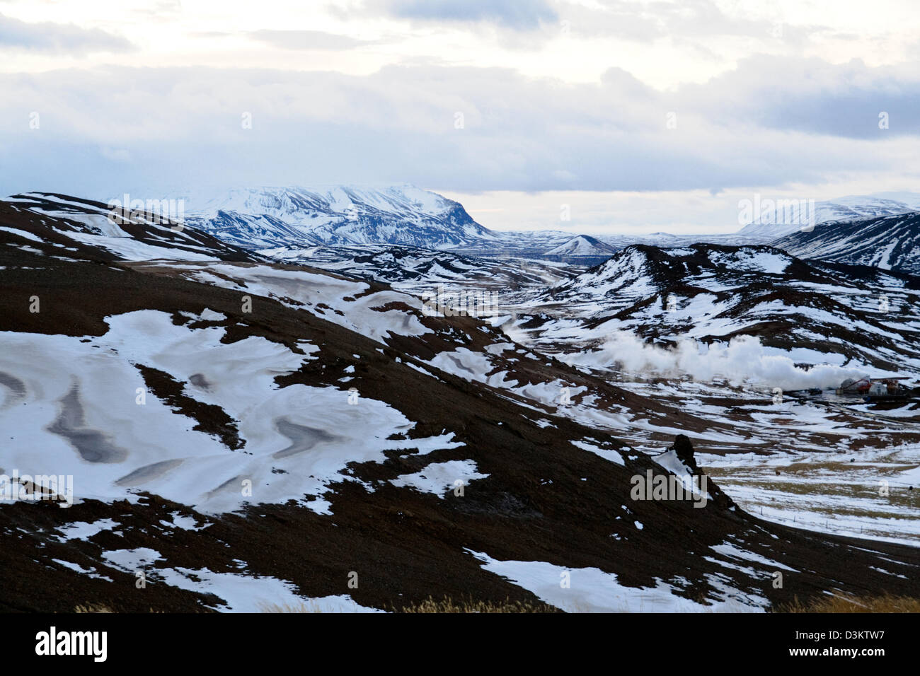 Winterlandschaft in Island Stockfoto