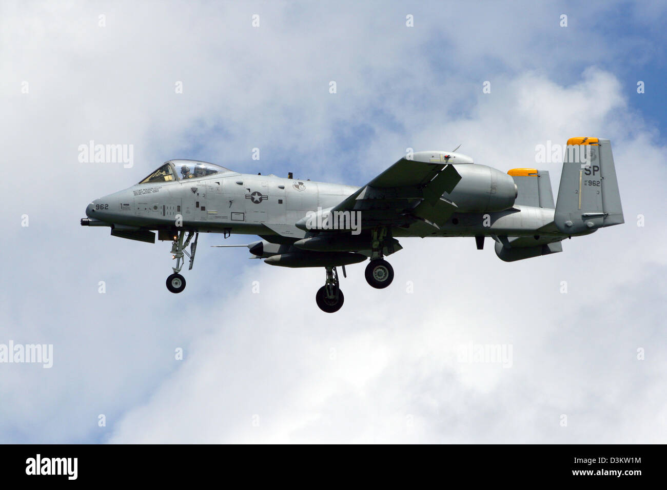 US Air Force-a-10 Thunderbolt combat Flugzeug von Spangdahlem Air Base. Stockfoto