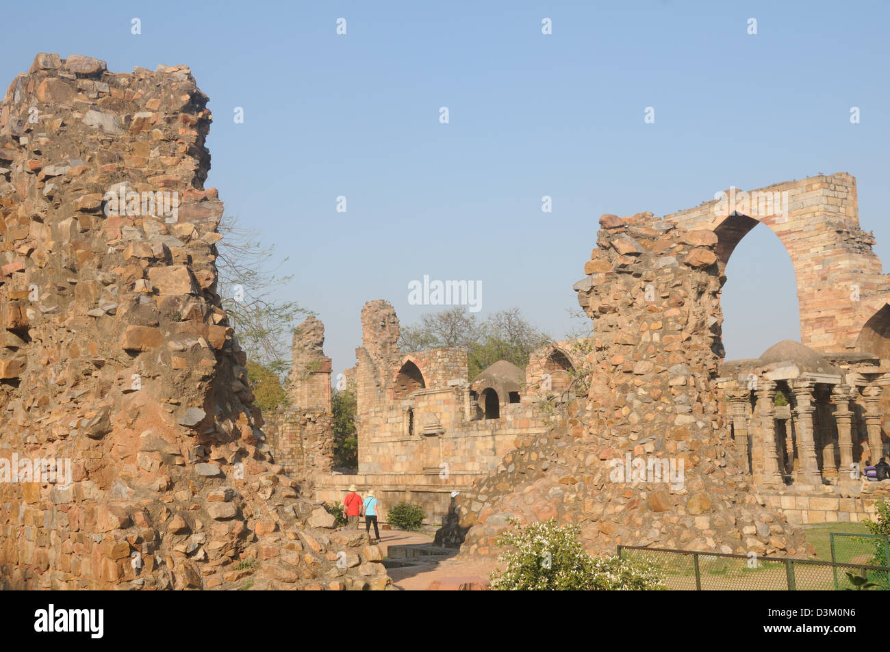 Eine Struktur an Qutub Minar-Delhi, Indien Stockfoto