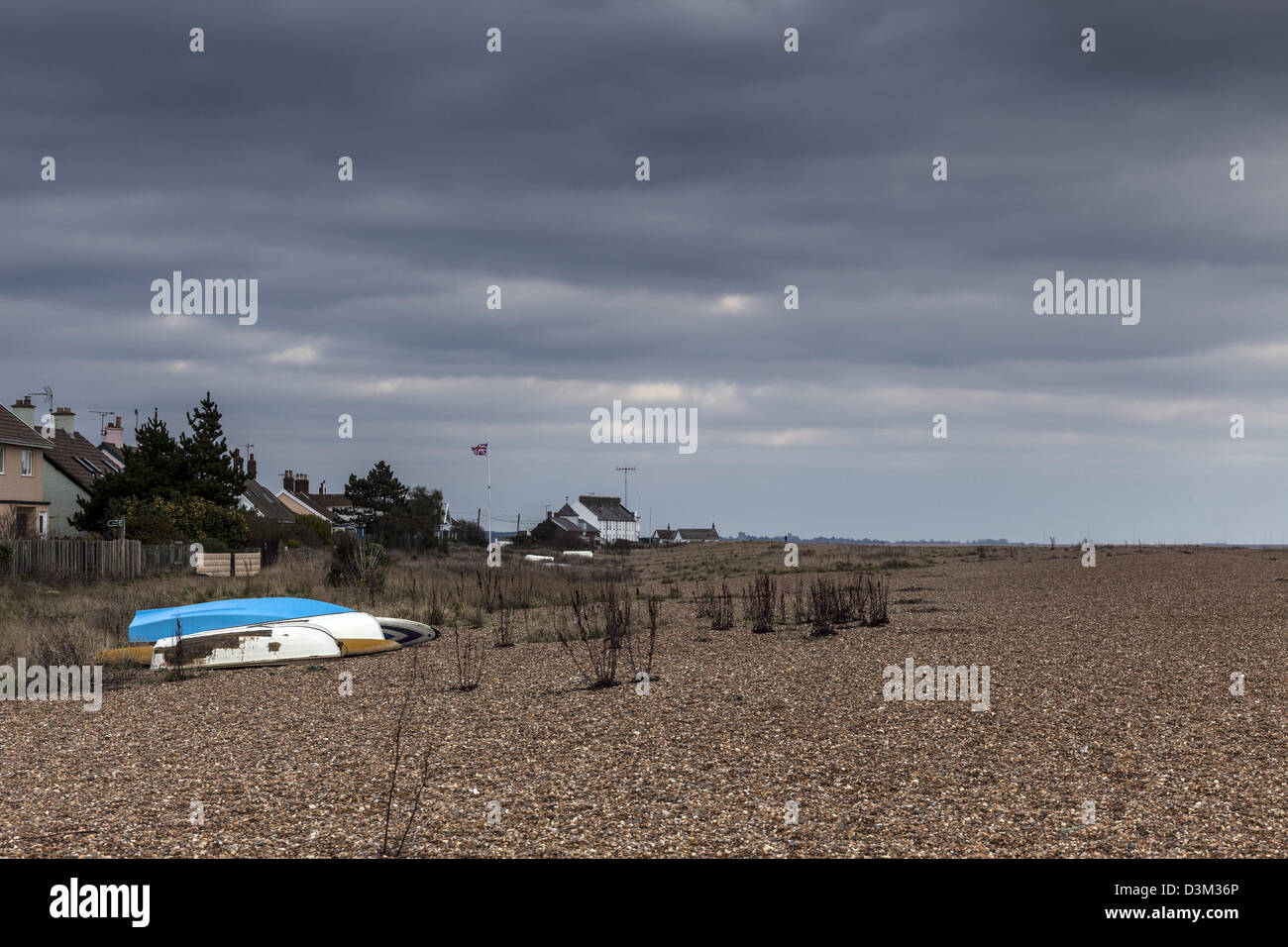 Coastguard Cottages Shingle Street Stockfoto