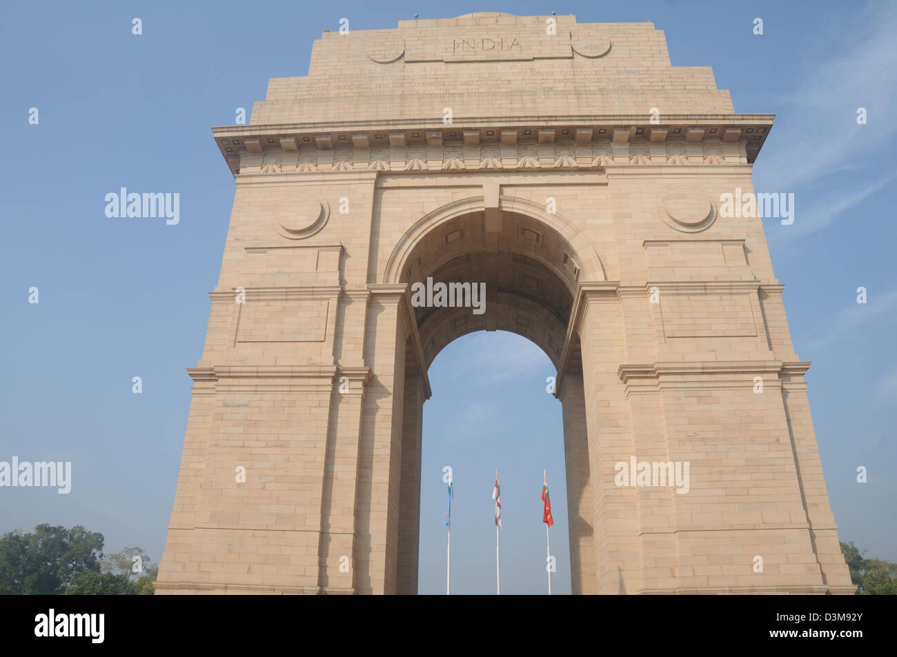 Das India Gate New Delhi, Indien. Stockfoto