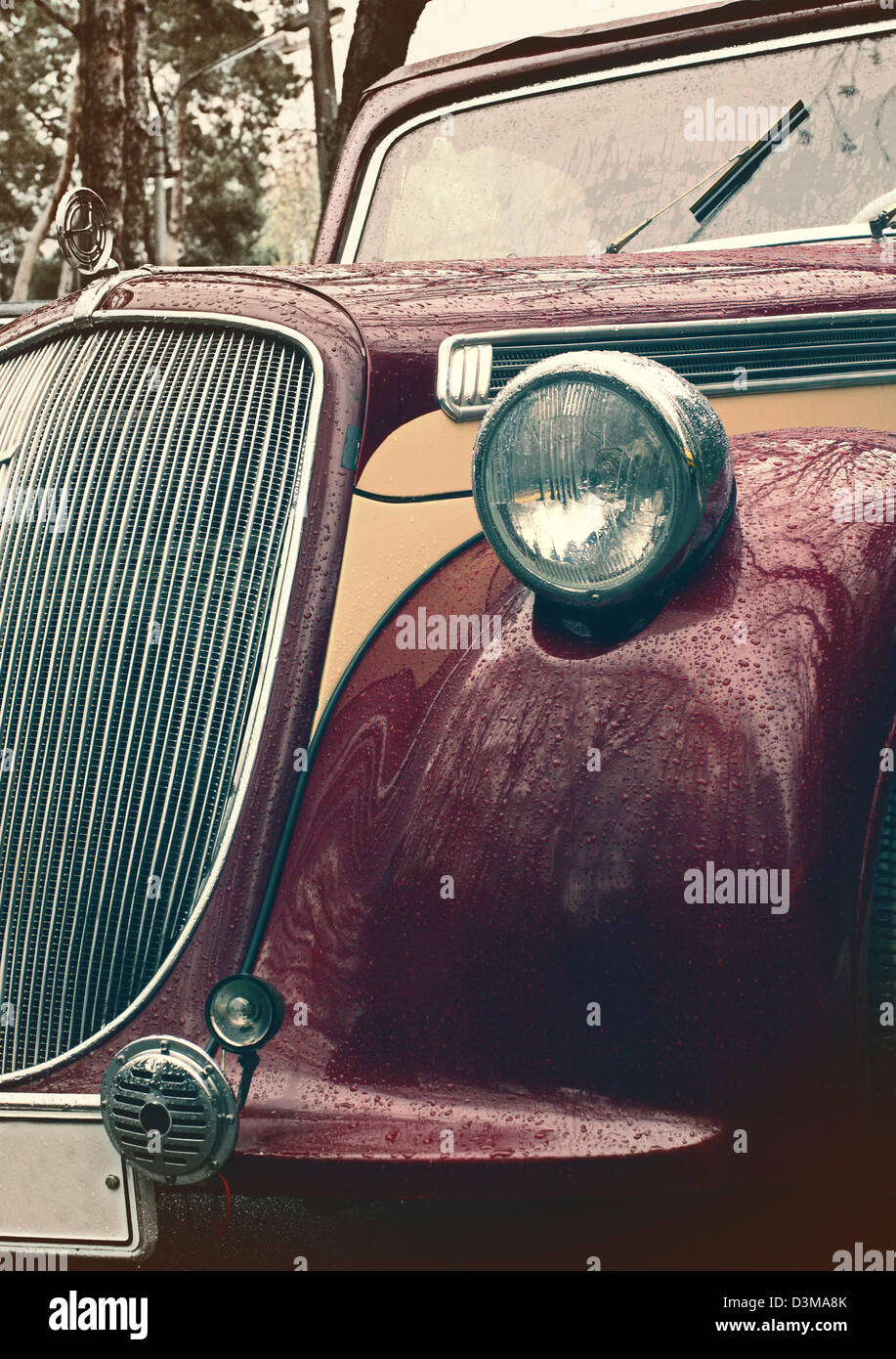 Nahaufnahme des alten Oldtimer Stockfoto
