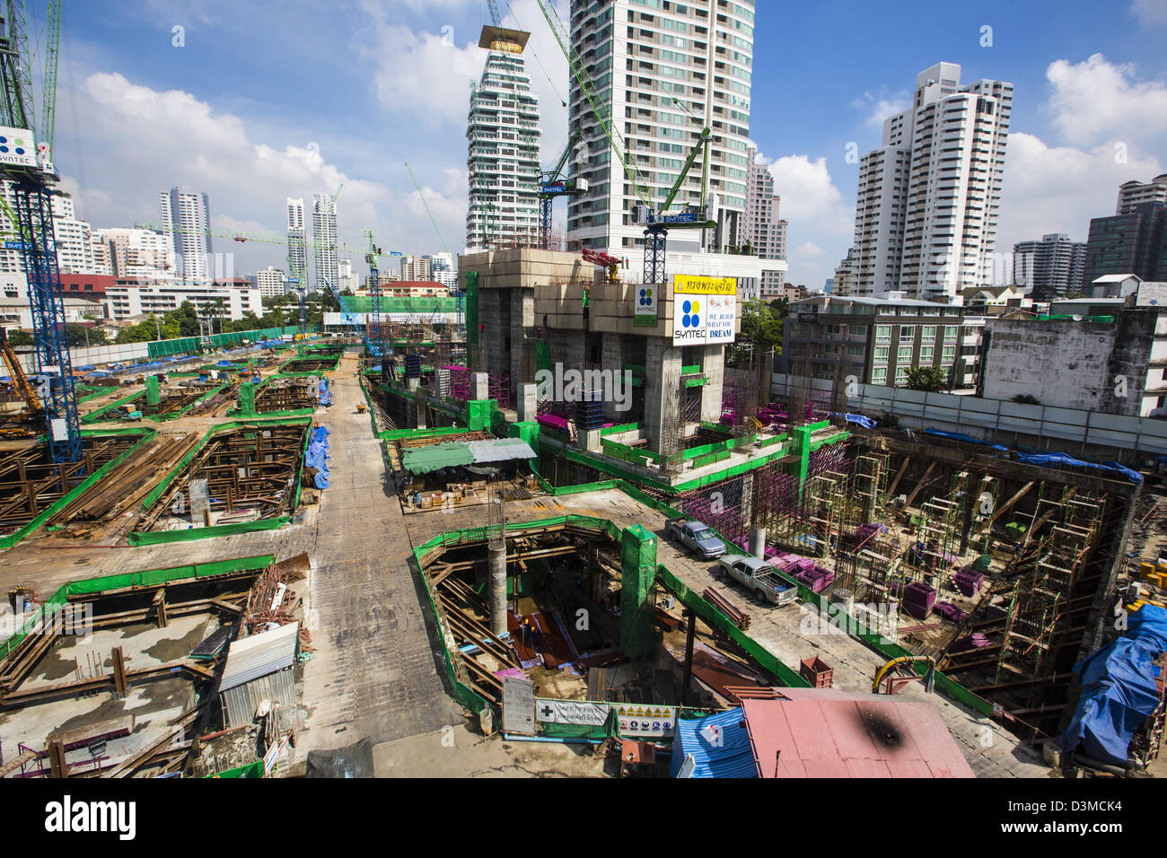 Baustelle in Bangkok, Thailand Stockfoto