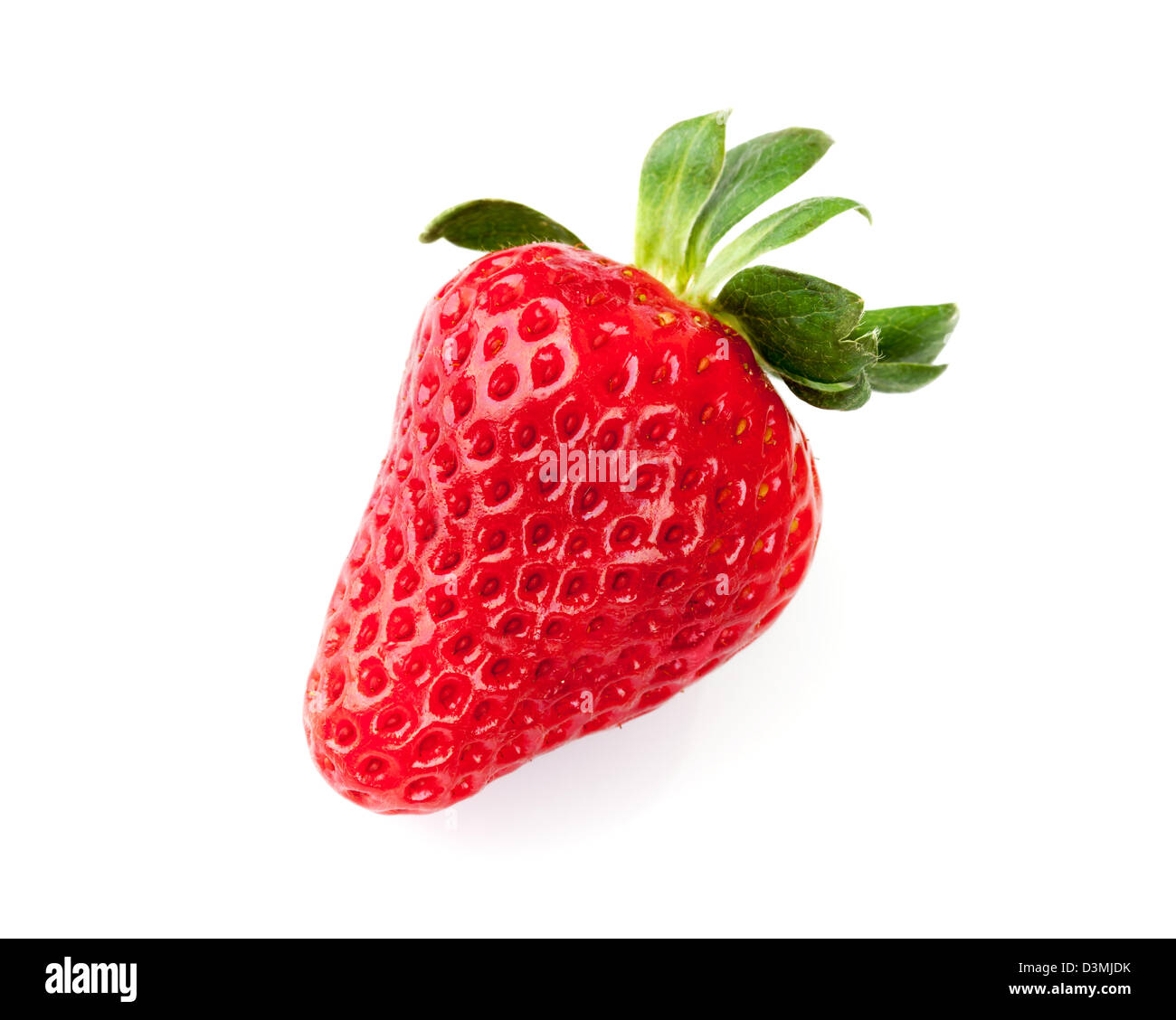 Frische Erdbeeren, isoliert auf weiss Stockfoto
