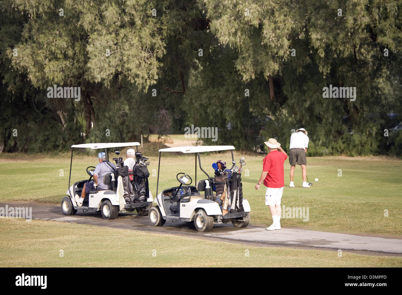 Death Valley 49er Golfturnier, 49ers jährliche Zeltlager, Furnace Creek, Death Valley Nationalpark, CA, USA Stockfoto