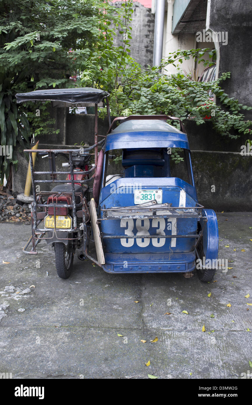 Pedi Taxi Dreirad Taxi Manila Stockfoto