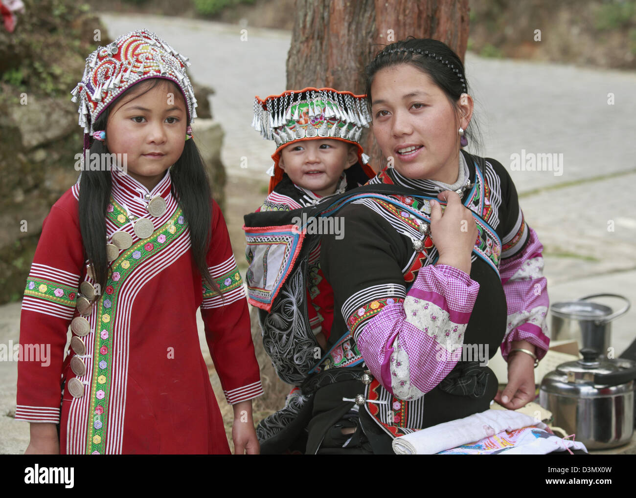 China, Yunnan, Yuanyang, Hani ethnische Minderheiten, Stockfoto