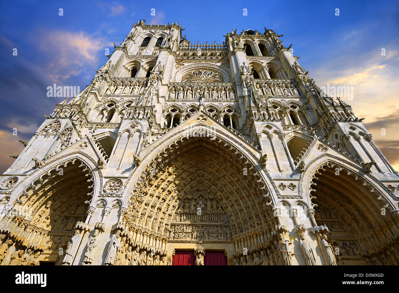 Gotische Kathedrale von Notre-Dame, Amiens, Frankreich Stockfoto