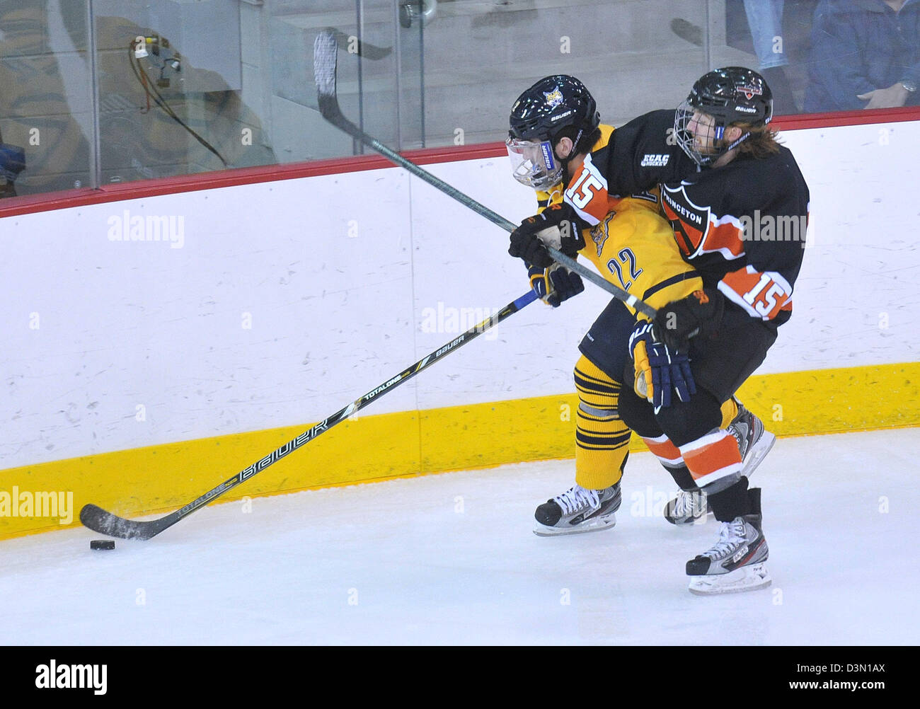 Hamden, CT USA--Quinnipiac Vs Princeton Eishockey Spiel Action. Stockfoto