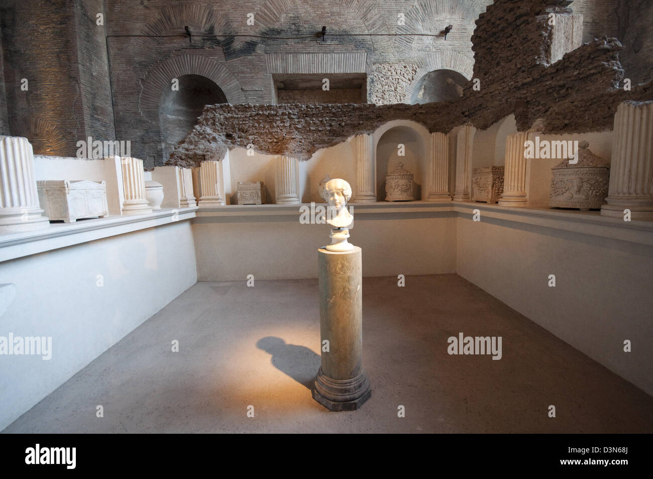 Italien, Latium, Rom, Terme di Diocleziano, Thermen des Diokletian, Stein Skulptur Stockfoto