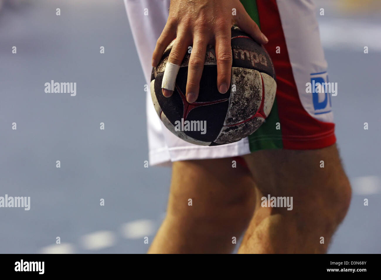 Magdeburg, Deutschland, Detail, Handballspieler Stockfoto