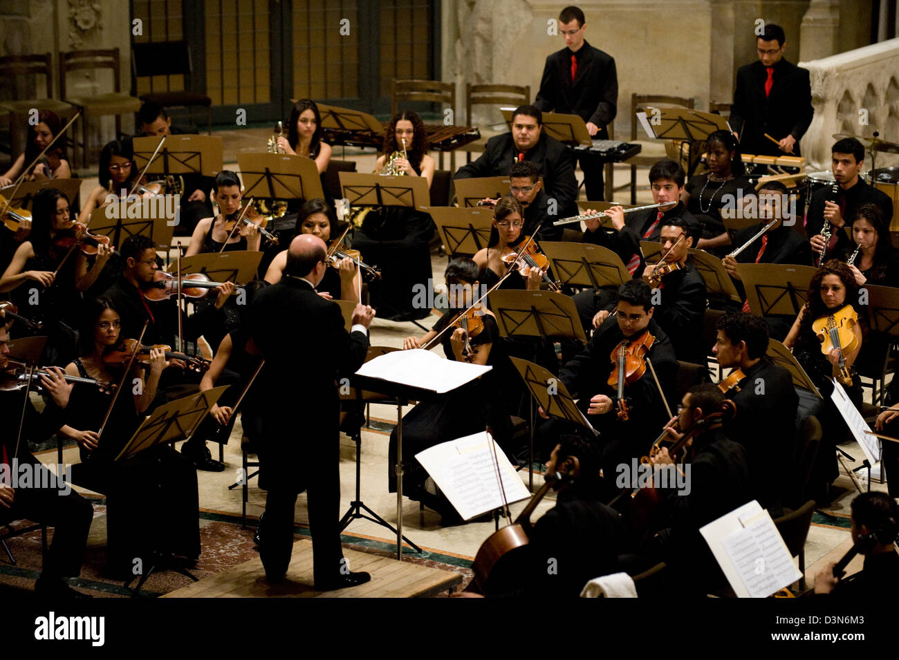 Dresden, Deutschland, Youth Symphony Orchestra Heliopolis aus Brasilien bei einem Konzert Stockfoto