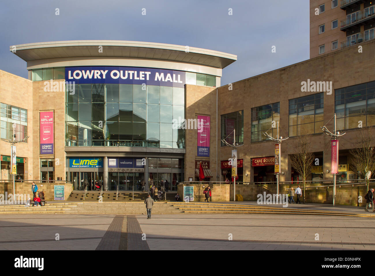 Die Lowry Outlet Mall in MediaCity in Salford Quays Stockfoto