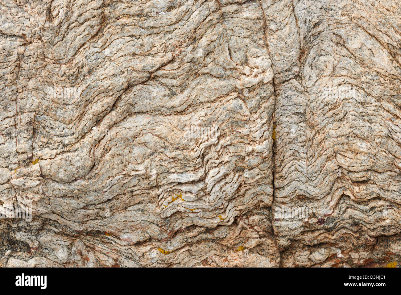 Textur der Magma-Gestein an Land Oberfläche Nahaufnahme Stockfoto