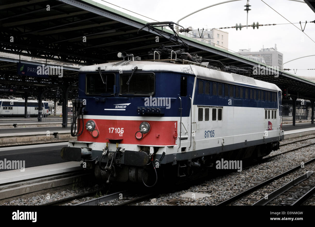 SNCF, elektrische Lokomotive, 817105, Klasse BB17000, Alsthom, 1968, Gare de l ' est, Paris, Frankreich Stockfoto