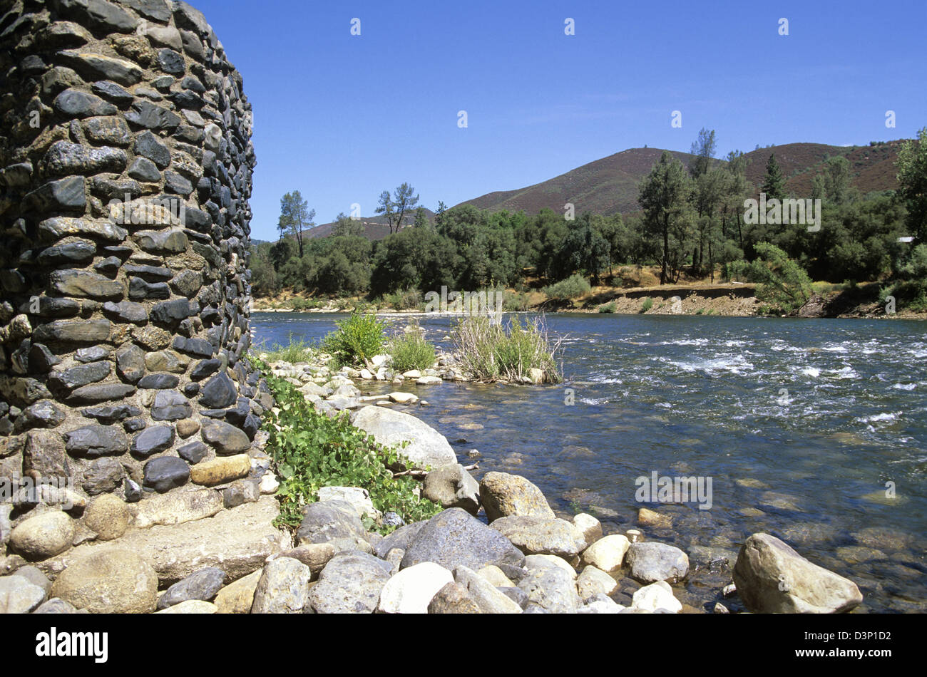 Sutters Mill Site, California Gold Rush, Marshall Gold Discovery State Historic Park, Coloma, Kalifornien, USA. Stockfoto