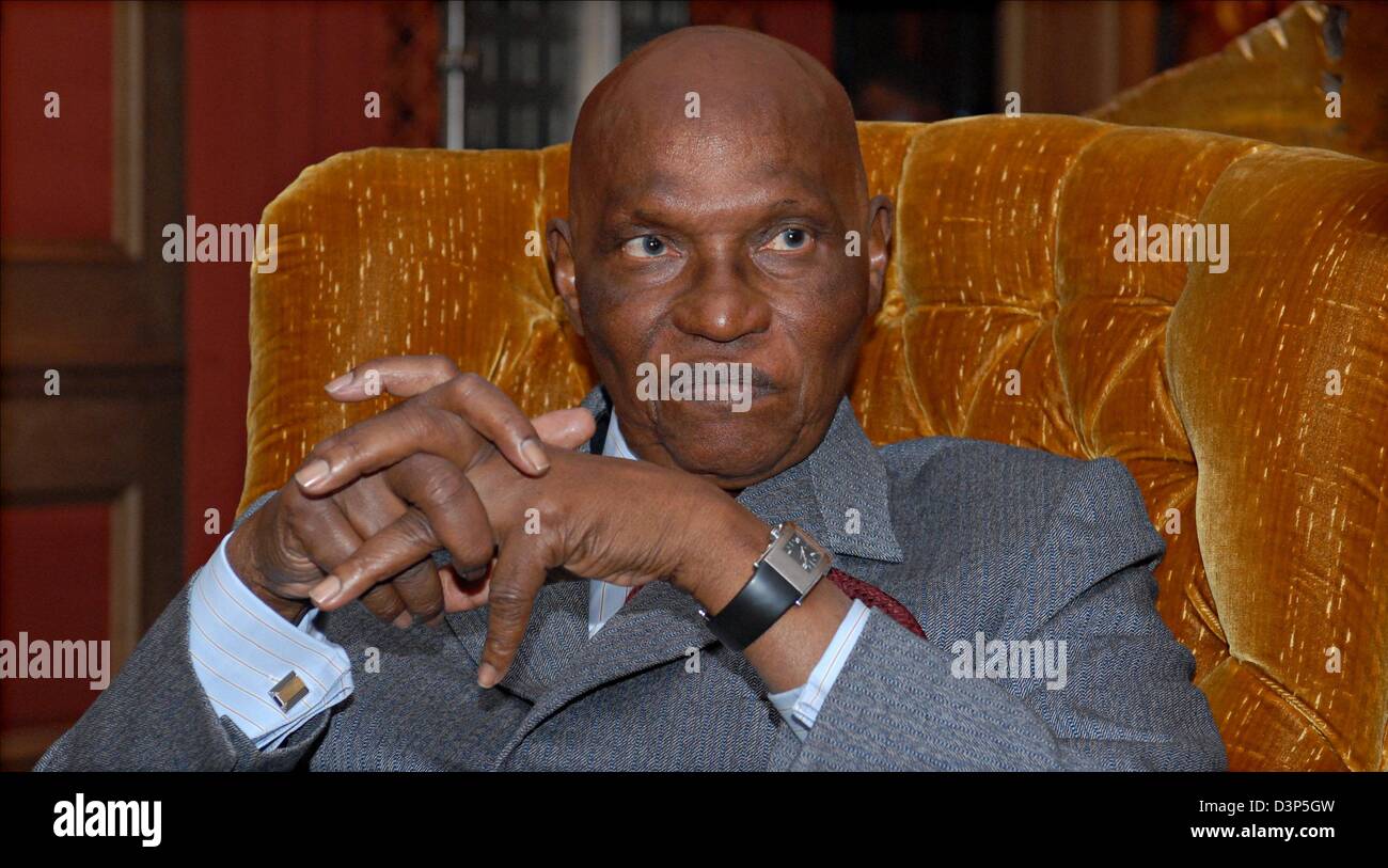 Senegalesische Präsident Abdoulaye Wade in Berlin, Deutschland, 6. September 2006 abgebildet. Foto: Mike Wolff Stockfoto