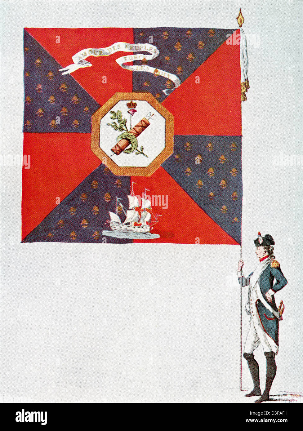Figurine En Plomb CBG-Mignot - Porte-drapeau District De Paris Bataillon Oratoire Z4 - Occasion