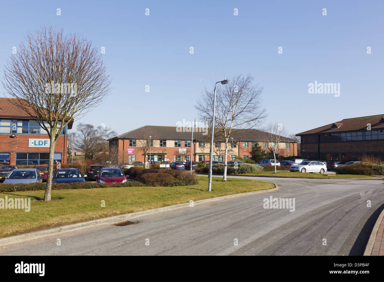 Büroeinheiten in Business Village in St Davids Park, Ewloe, Queensferry, Flintshire, North Wales, UK, Großbritannien Stockfoto