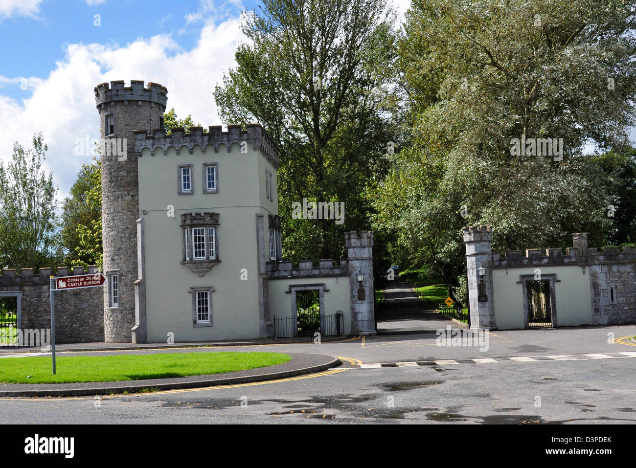 Das Torhaus von Schloss Durrow Co. Laois Irland Stockfoto