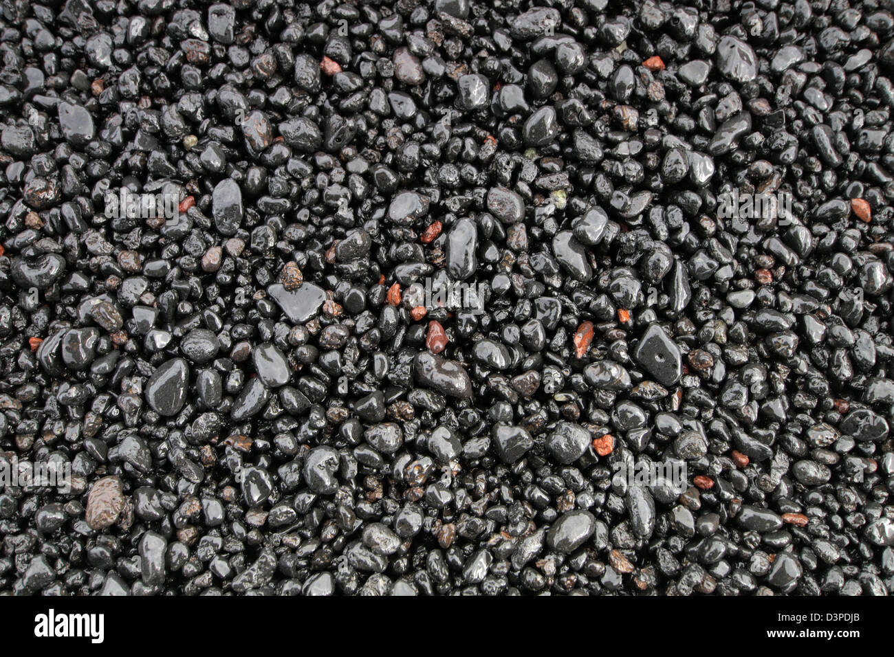 die schwarzen Vulkansand Strand el Golfo, Lanzarote, Kanarische Inseln, Spanien Stockfoto