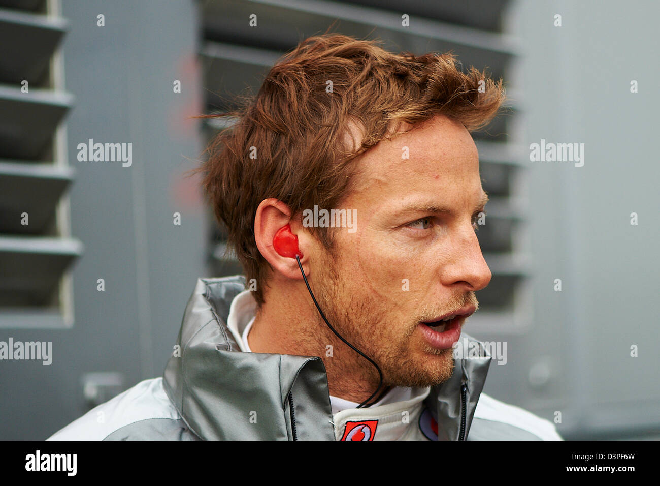 Barcelona, Spanien. 22. Februar 2013.   Jenson Button (McLaren) auf der Koppel, während Formel1 Wintertest am Circuit de Catalunya. Bildnachweis: Aktion Plus Sportbilder / Alamy Live News Stockfoto