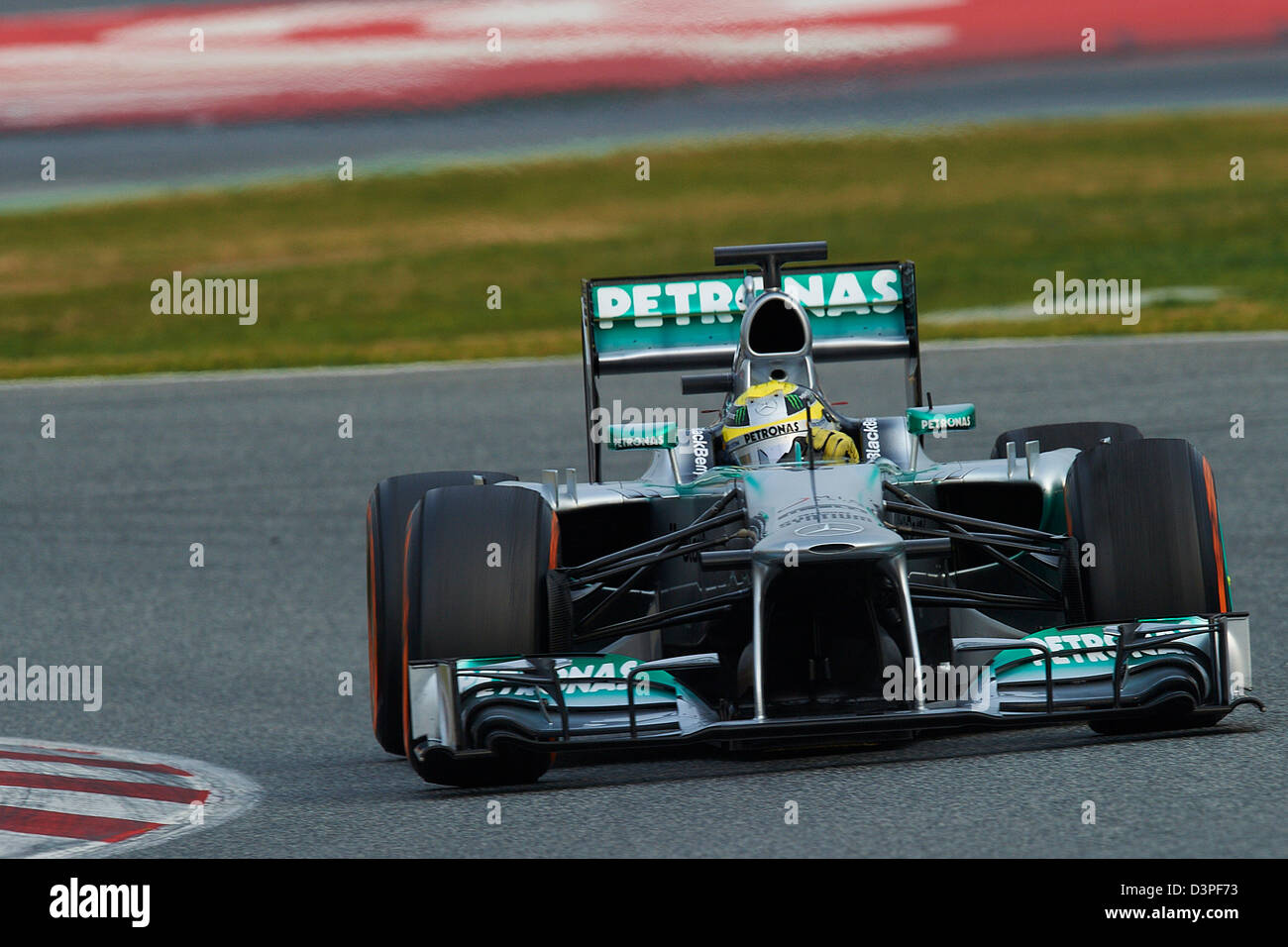 Barcelona, Spanien. 22. Februar 2013.   Nico Rosberg (Mercedes) fährt im Formel1 Winter testen am Circuit de Catalunya. Bildnachweis: Aktion Plus Sportbilder / Alamy Live News Stockfoto