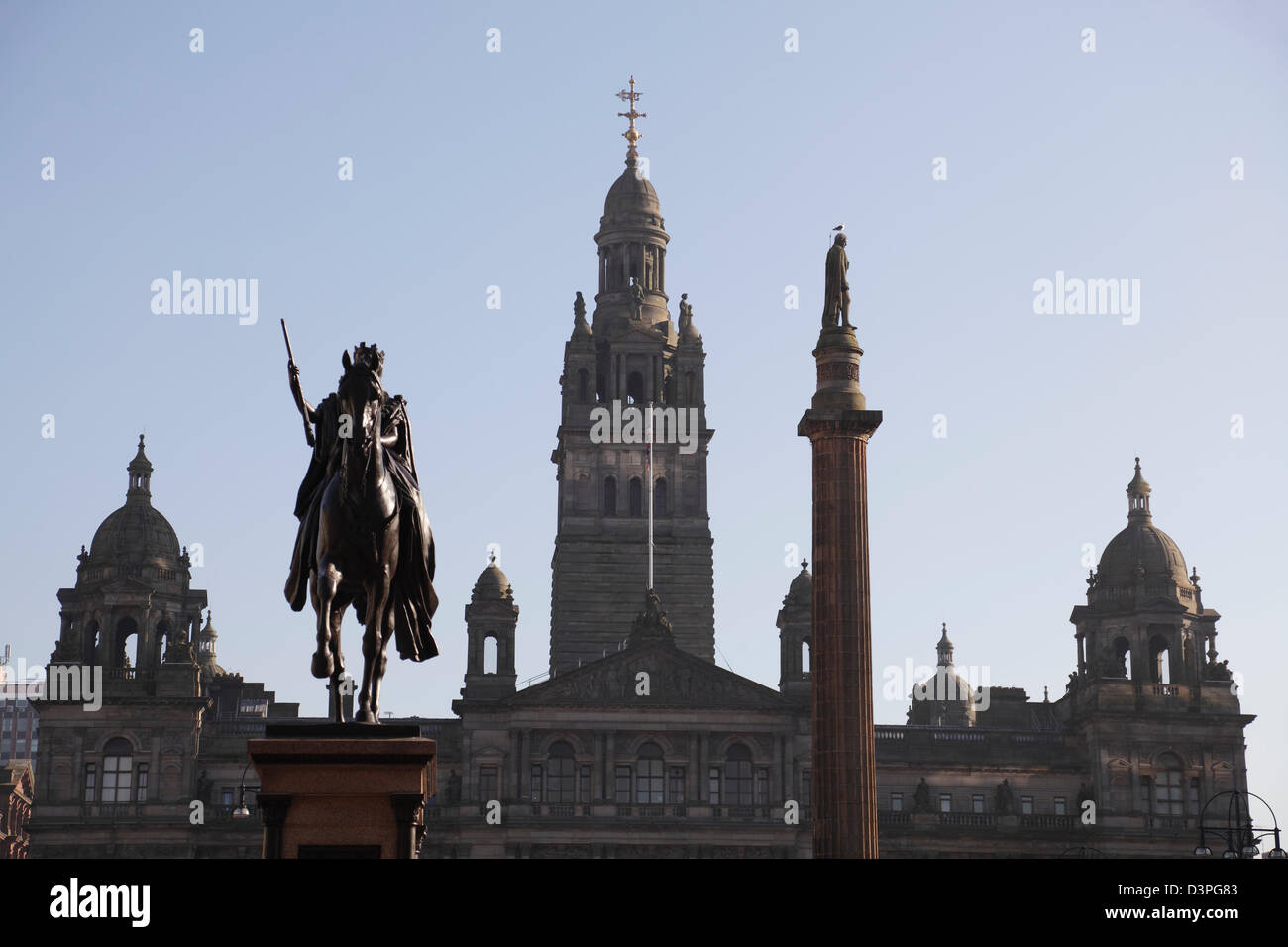 Glasgow City Chambers am George Square im Stadtzentrum, Schottland, Großbritannien Stockfoto
