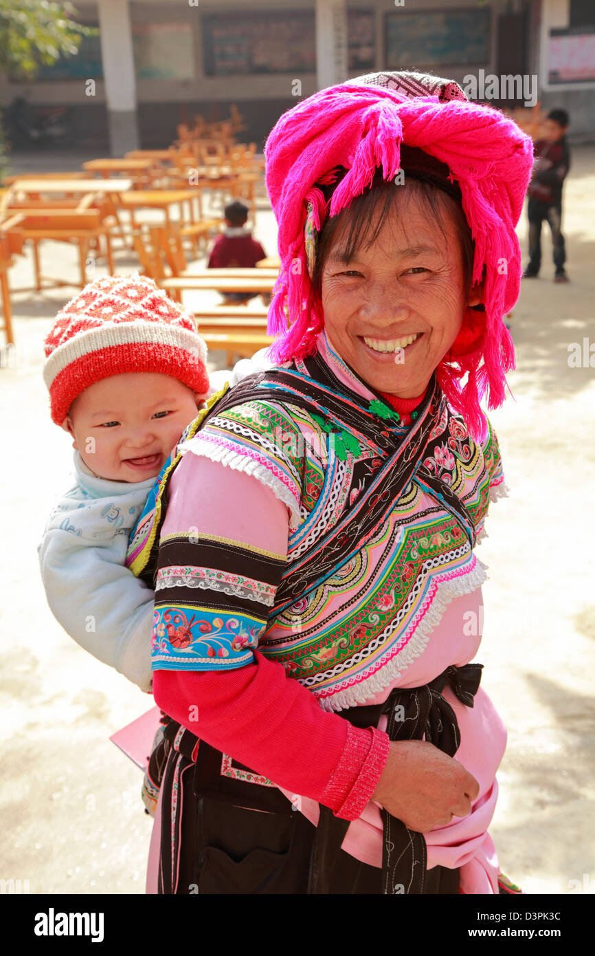 China, Yunnan, Yuanyang, Hani ethnische Minderheiten, Menschen, Stockfoto
