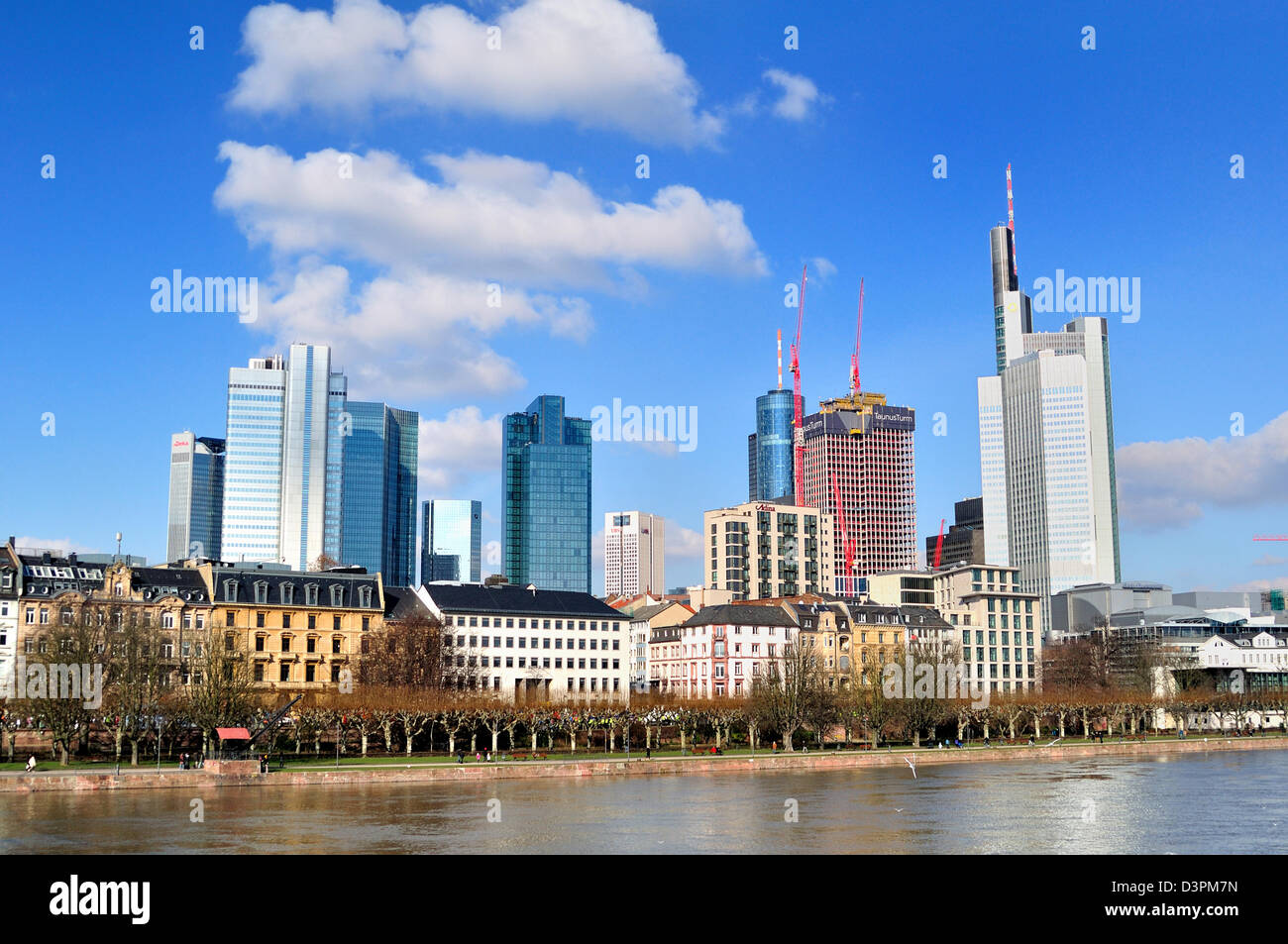 Skyline von Frankfurt Am Main. Stockfoto