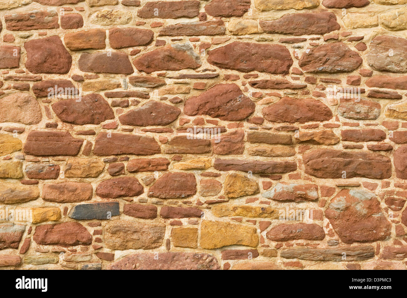 Detail der äußere Sandsteinmauer von Beauly Priory berühmte Ruine in