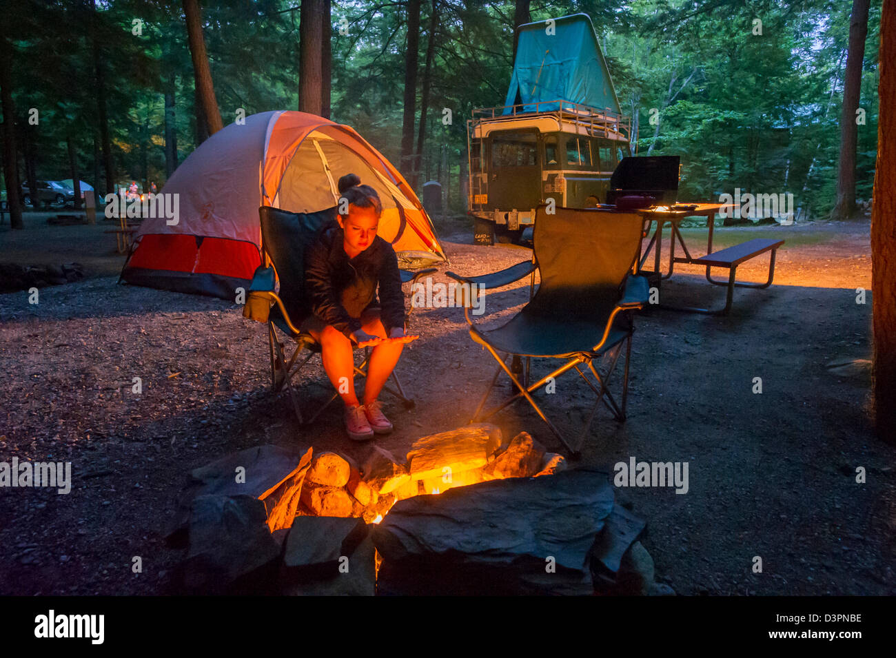 New England Straße Reise Tag 2 Vermont und Maine Stockfoto