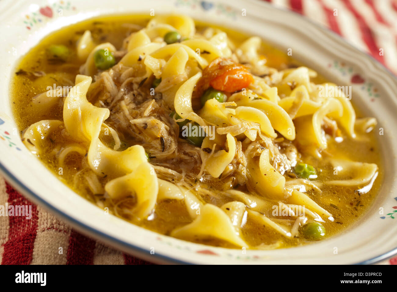 Hausgemachte Chicken Noodle Soup Stockfoto