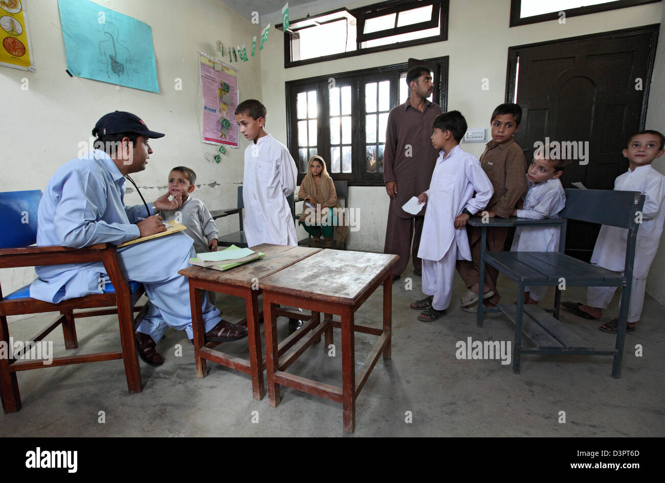 Kokarai, Pakistan, Malteser Hilfsprojekt in einer Schule Stockfoto