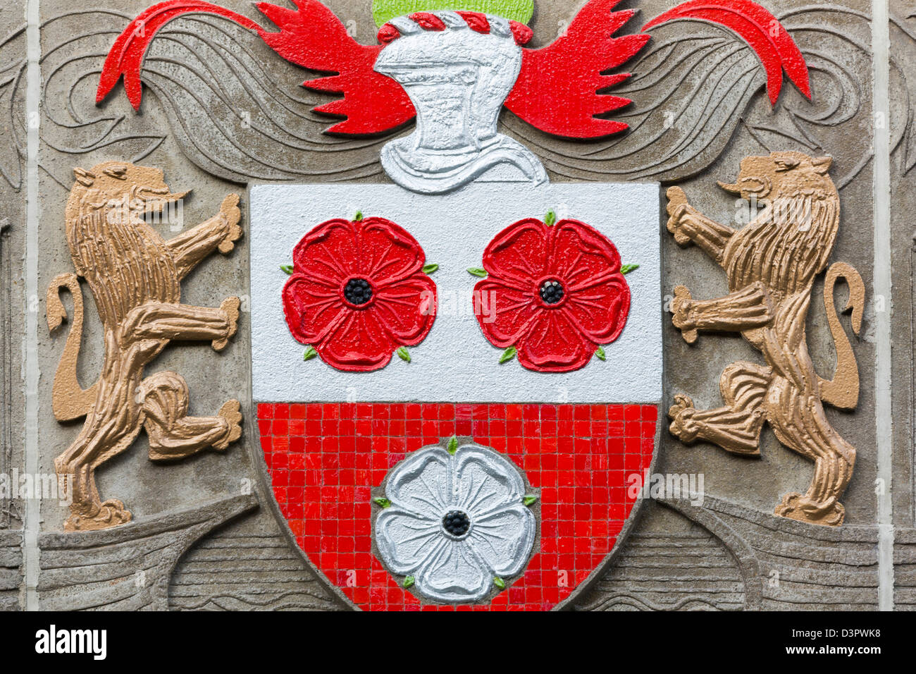 Wappen auf Schloss Haus von Henry Collins, Southampton, County Hampshire, England, Vereinigtes Königreich Stockfoto