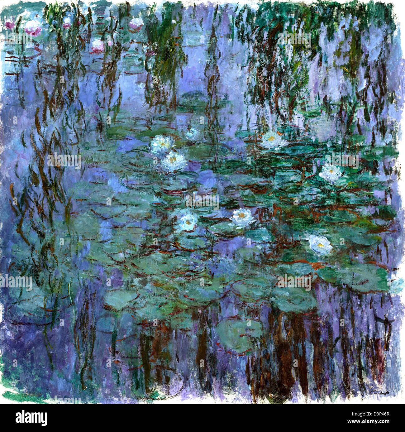 Claude Monet, blaue Seerosen 1916 – 1919 Öl auf Leinwand. Musée d ' Orsay, Paris Stockfoto