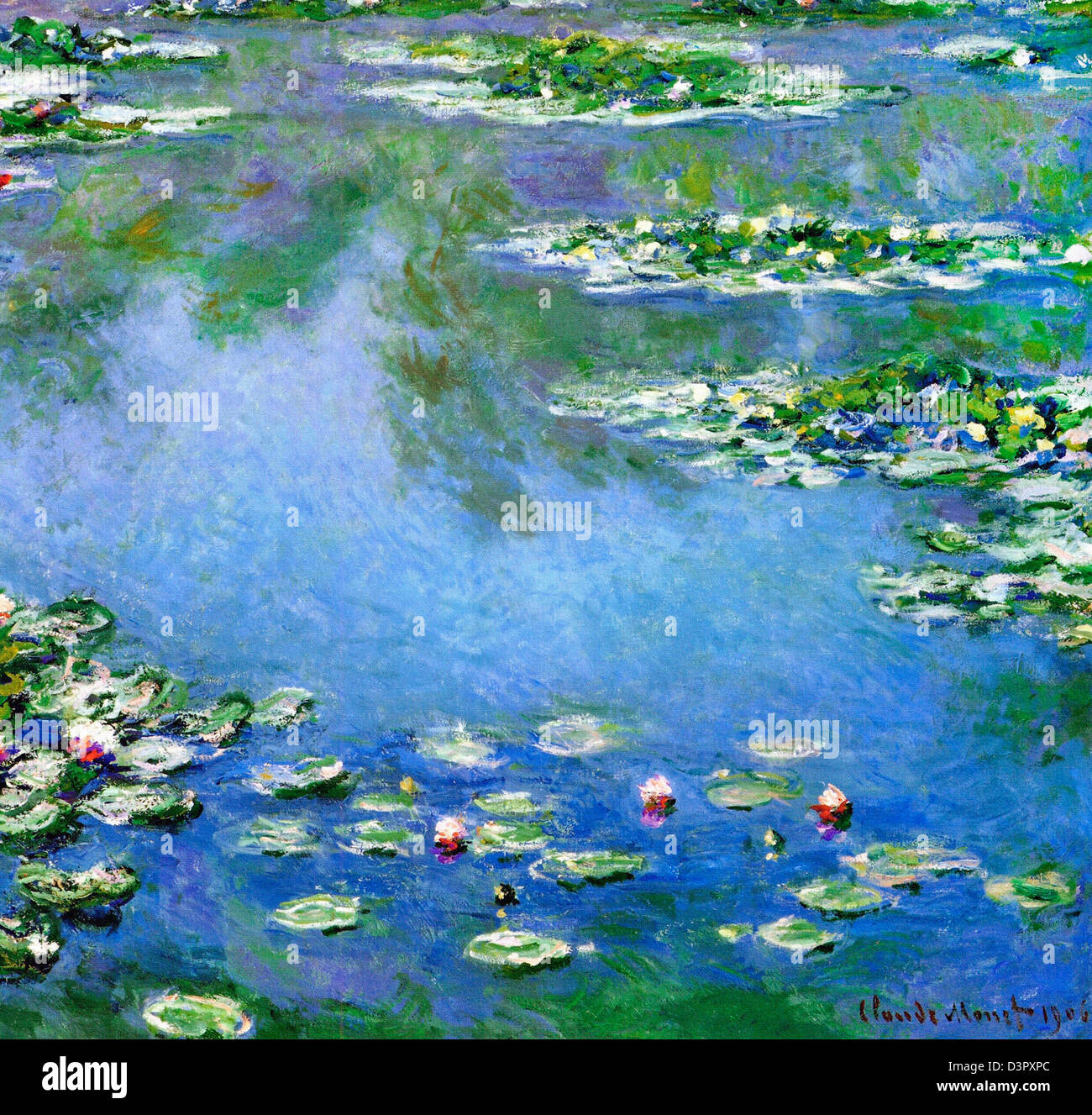 Claude Monet, Wasser-Lilien, 1906, Art Institute of Chicago, USA. Öl auf Leinwand. Stockfoto