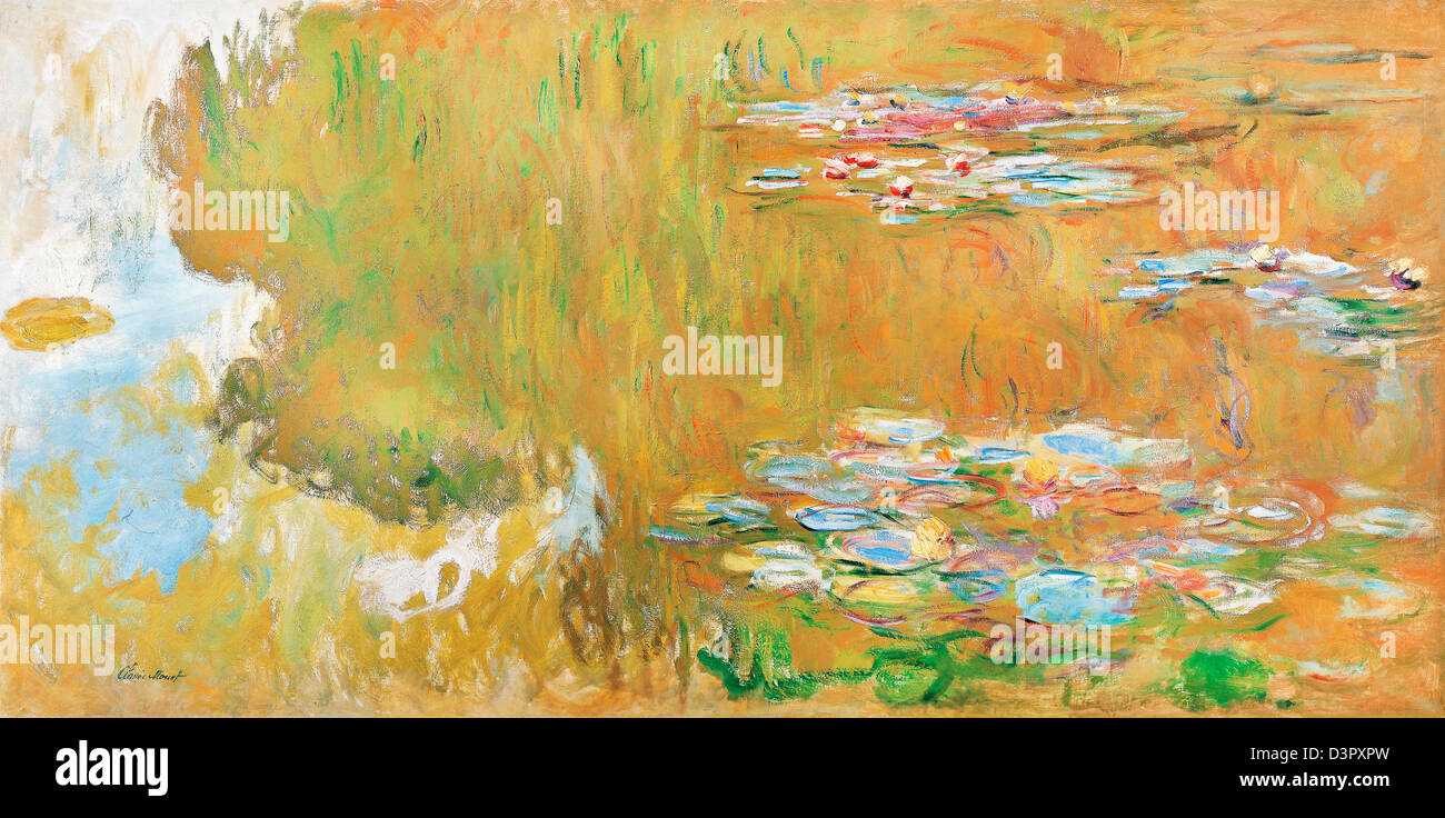 Claude Monet, die Wasser-Lily Pond 1917-19-Öl auf Leinwand. Albertina, Wien, Österreich Stockfoto