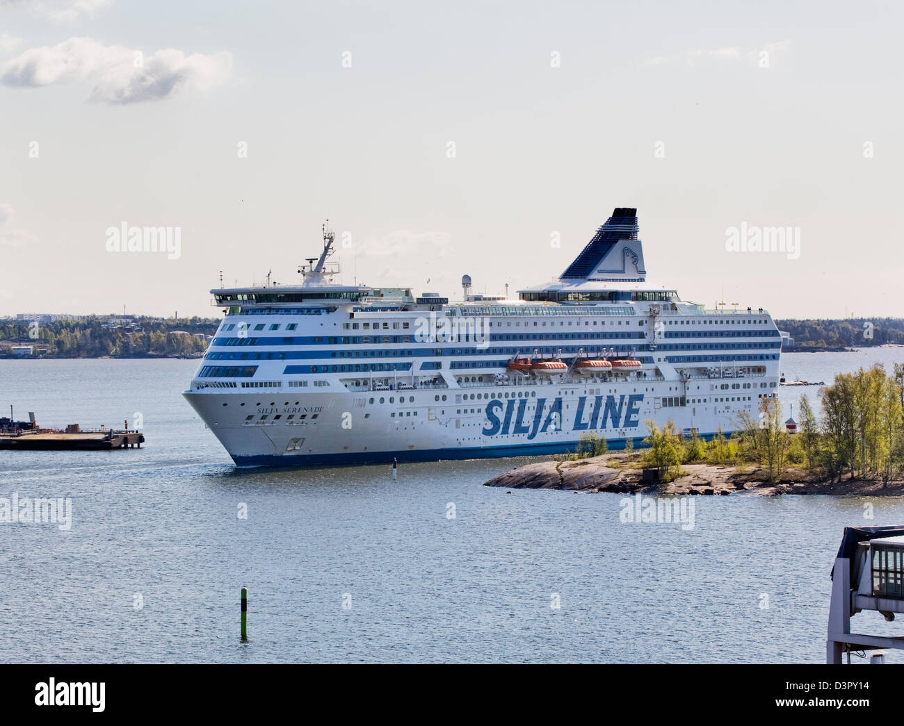 Finnland, Helsinki, Kreuzfahrtschiff "Silja Serenade" in Helsinki Hafen Stockfoto