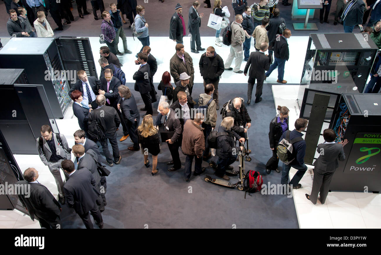 Hannover, Deutschland, Server von IBM auf der CeBIT Stockfoto