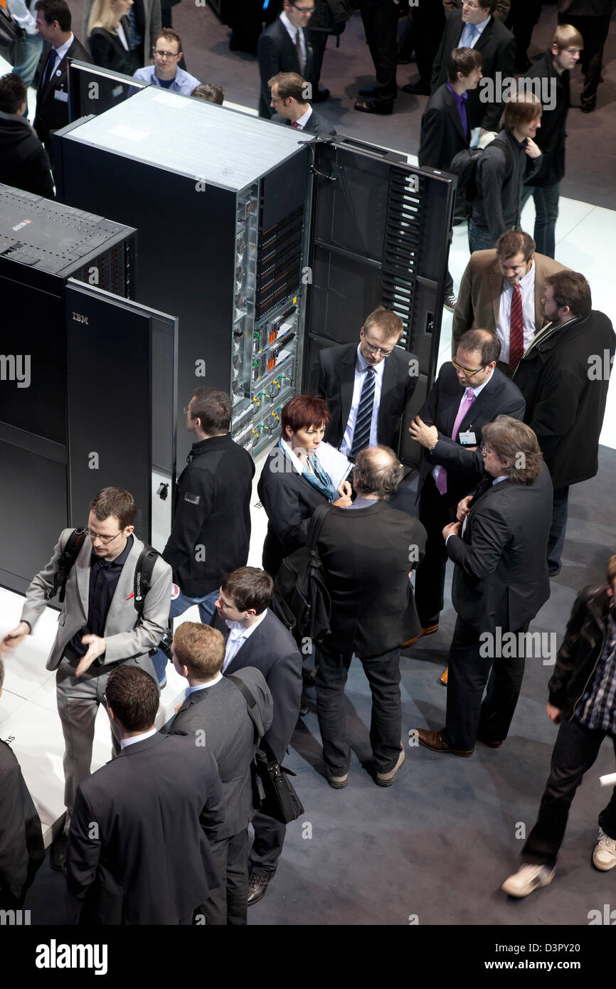 Hannover, Deutschland, Server von IBM auf der CeBIT Stockfoto