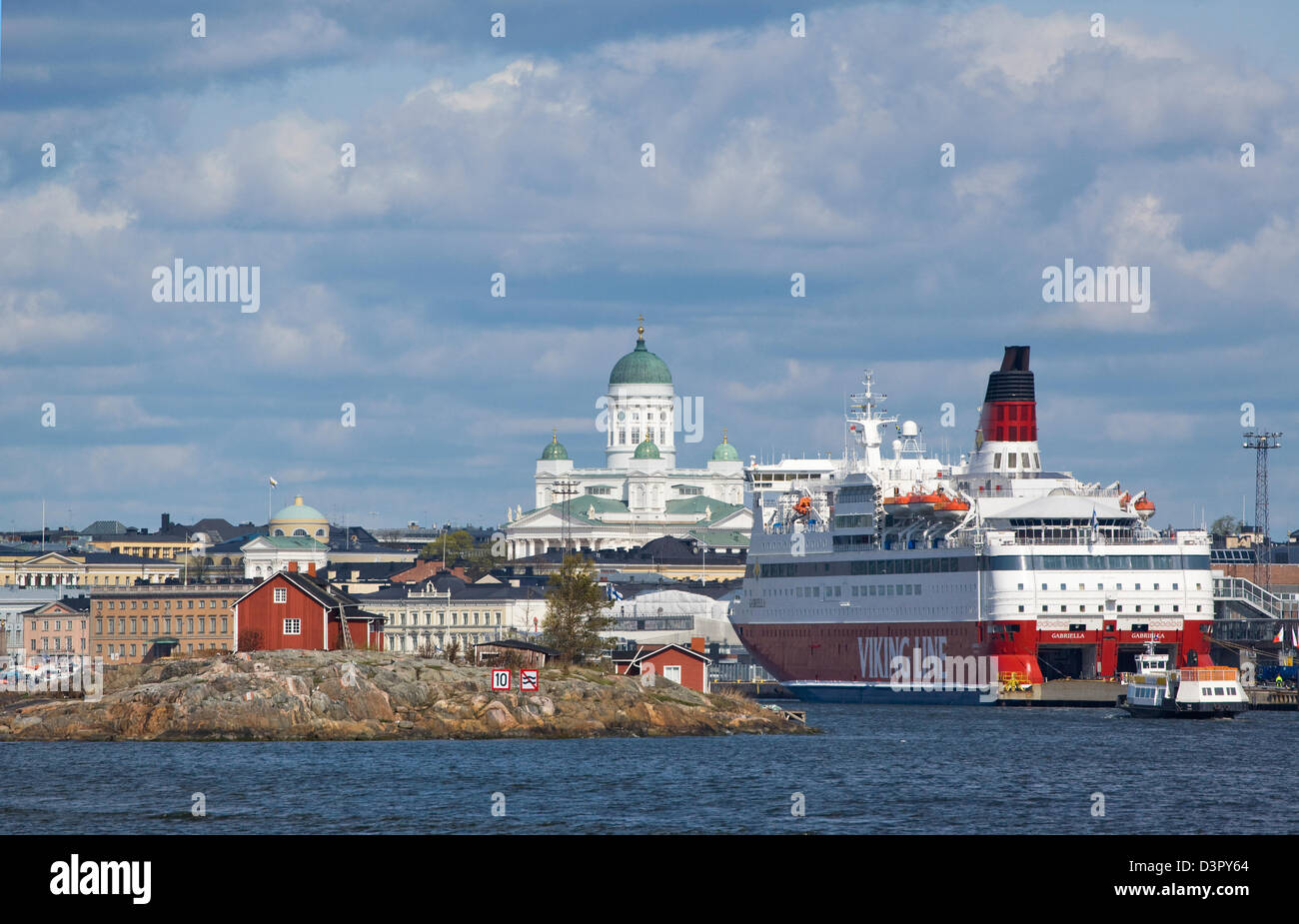 Finnland, Helsinki Hafen, Blick auf der Helsinki-Waterfront und Hafen-Archipel Stockfoto