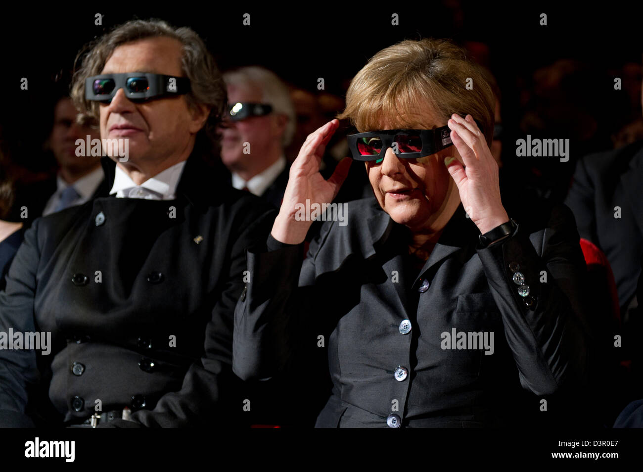 Berlin, Deutschland, Wim Wenders, Direktor und Bundeskanzlerin Angela Merkel (CDU) Stockfoto