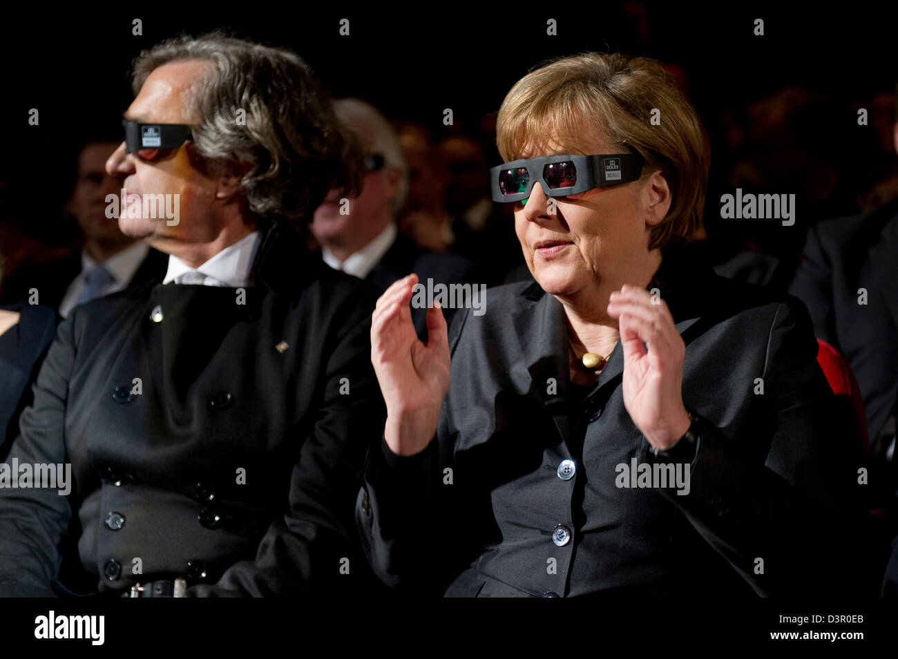 Berlin, Deutschland, Wim Wenders, Direktor und Bundeskanzlerin Angela Merkel (CDU) Stockfoto