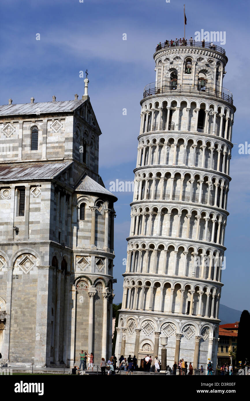 Der Dom und dem schiefen Turm in Pisa Italien Stockfoto