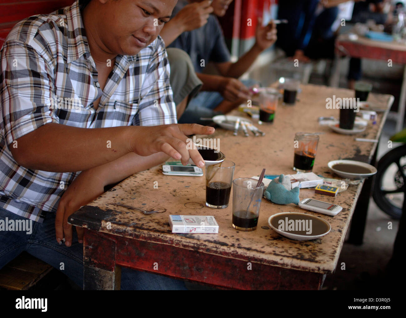 Cethe Kaffee ist eine typische kulturelle aus Tulungagung, Ost-Java, Indonesien. Stockfoto