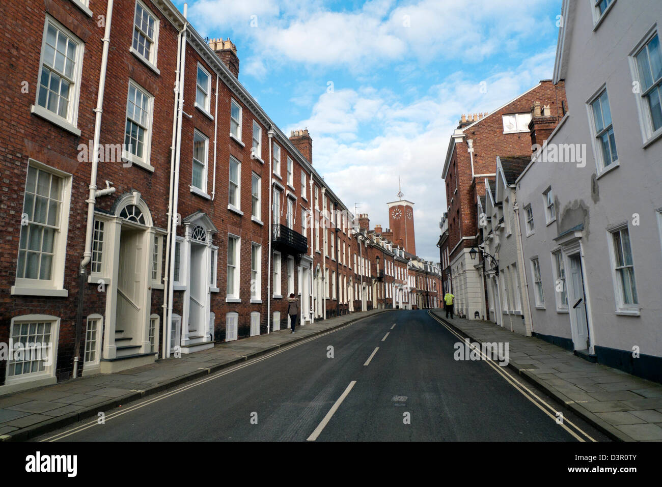 Wohnanlage St. Johns Hill street Shrewsbury Shropshire England UK KATHY DEWITT Stockfoto