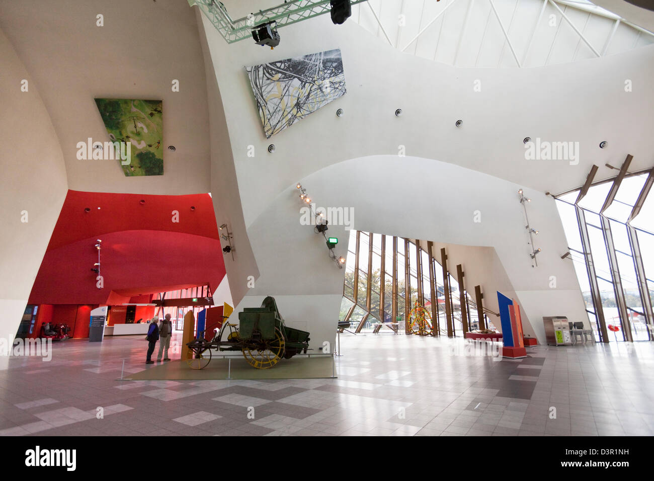 Die Museumshalle im National Museum of Australia. Canberra, Australian Capital Territory, Australien Stockfoto