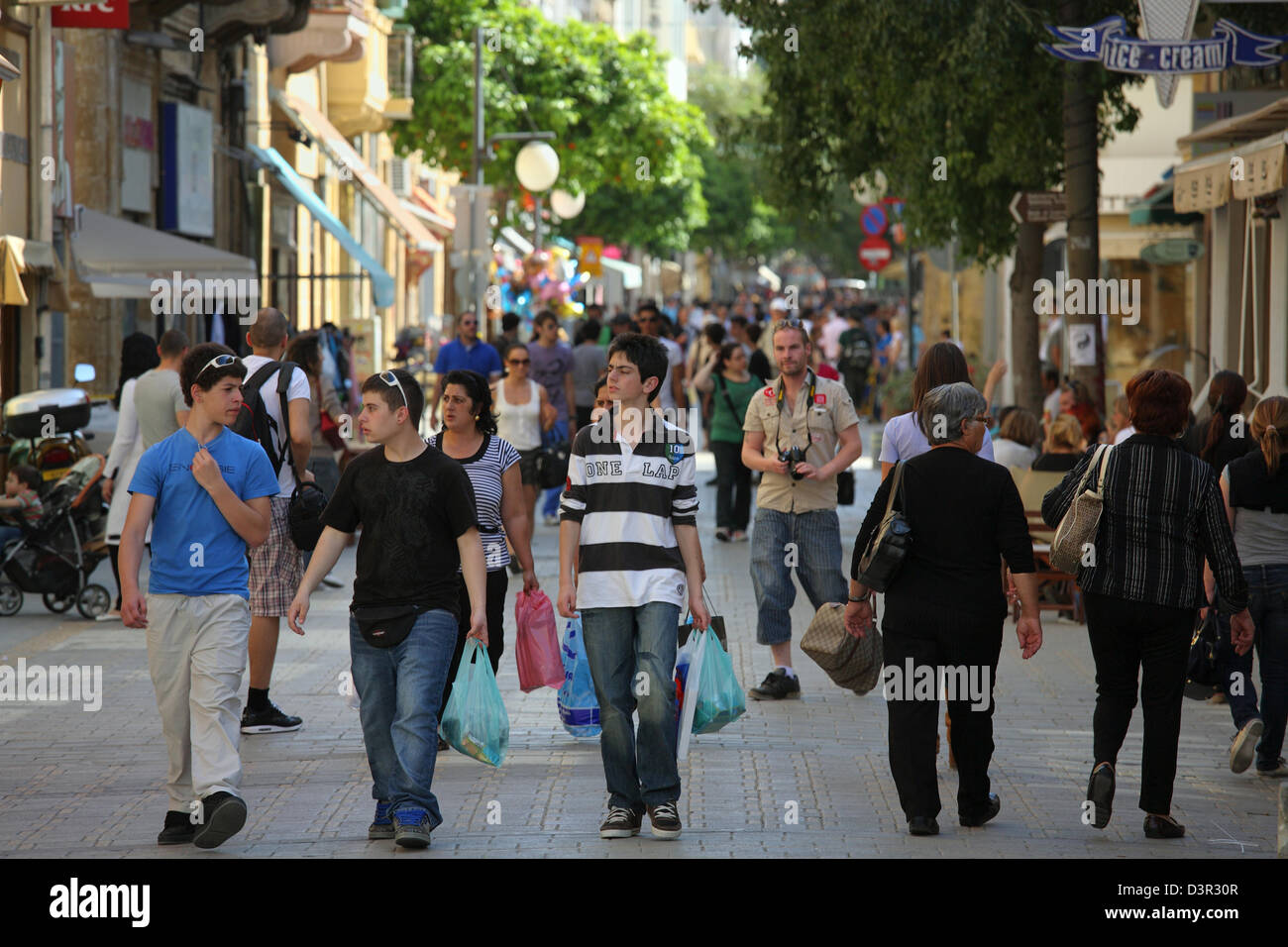 Nikosia, Zypern, Ledra Street Einkaufsviertel Stockfoto
